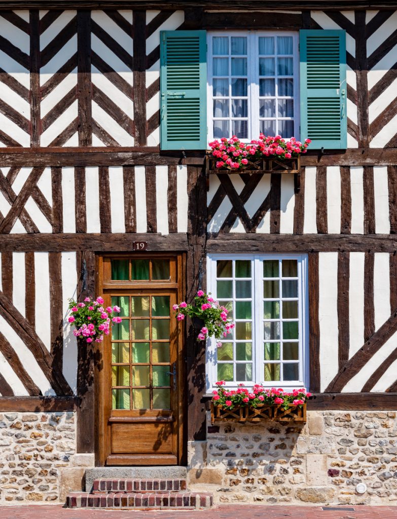 Maison à colombages dans Beuvron en Auge