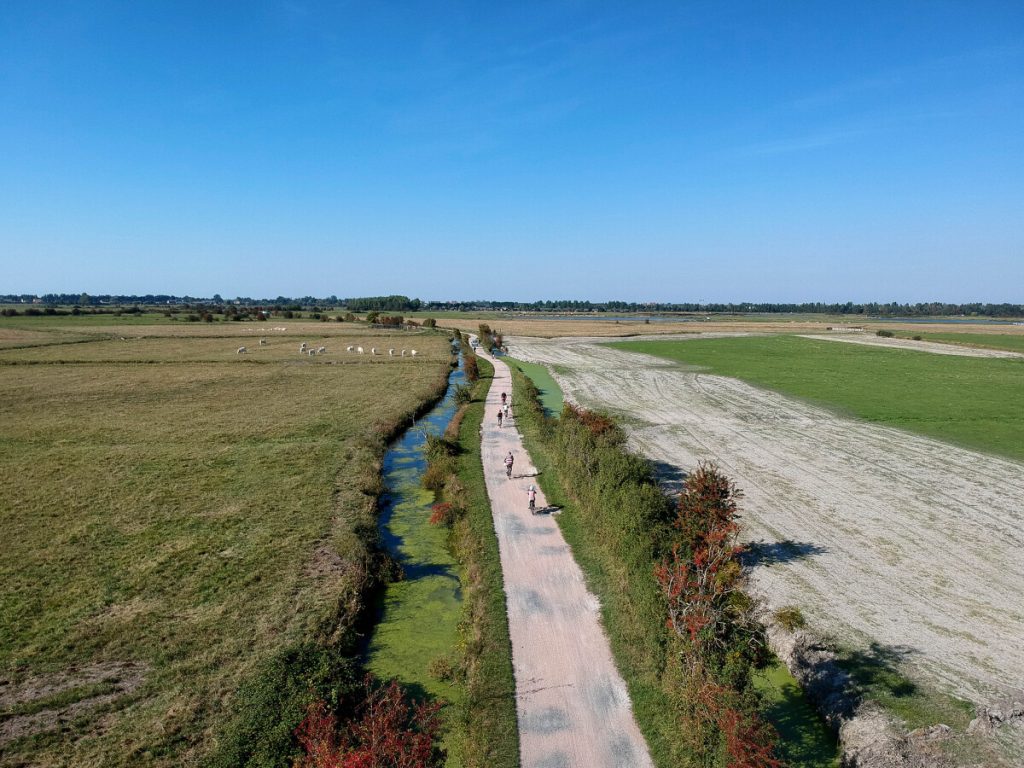 vue aérienne des marais de Varaville